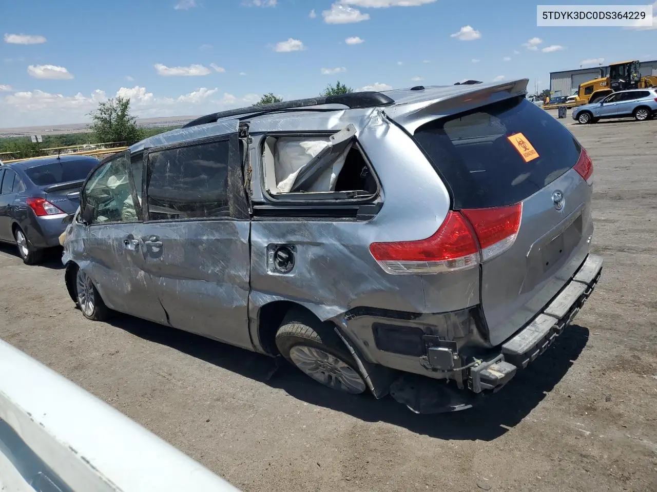 2013 Toyota Sienna Xle VIN: 5TDYK3DC0DS364229 Lot: 59291125