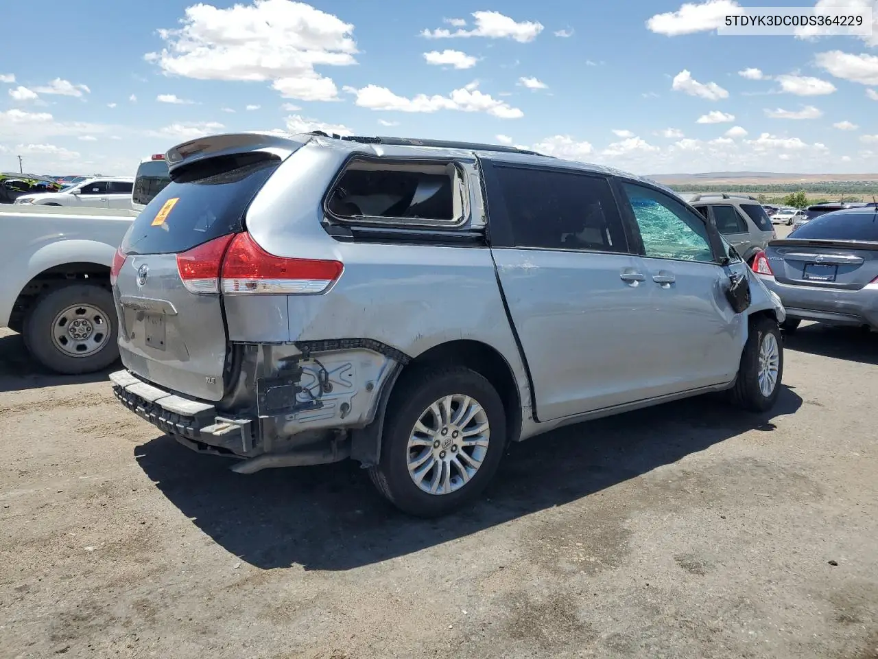 2013 Toyota Sienna Xle VIN: 5TDYK3DC0DS364229 Lot: 59291125