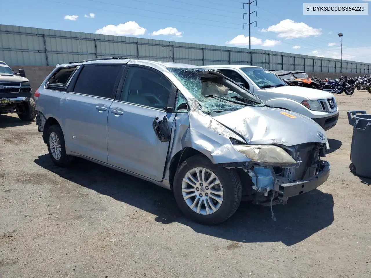 2013 Toyota Sienna Xle VIN: 5TDYK3DC0DS364229 Lot: 59291125