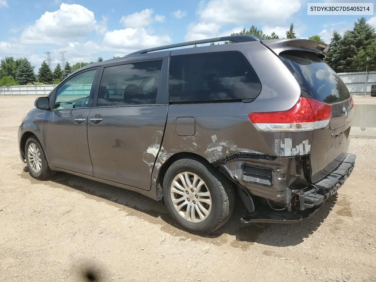 2013 Toyota Sienna Xle VIN: 5TDYK3DC7DS405214 Lot: 62500205