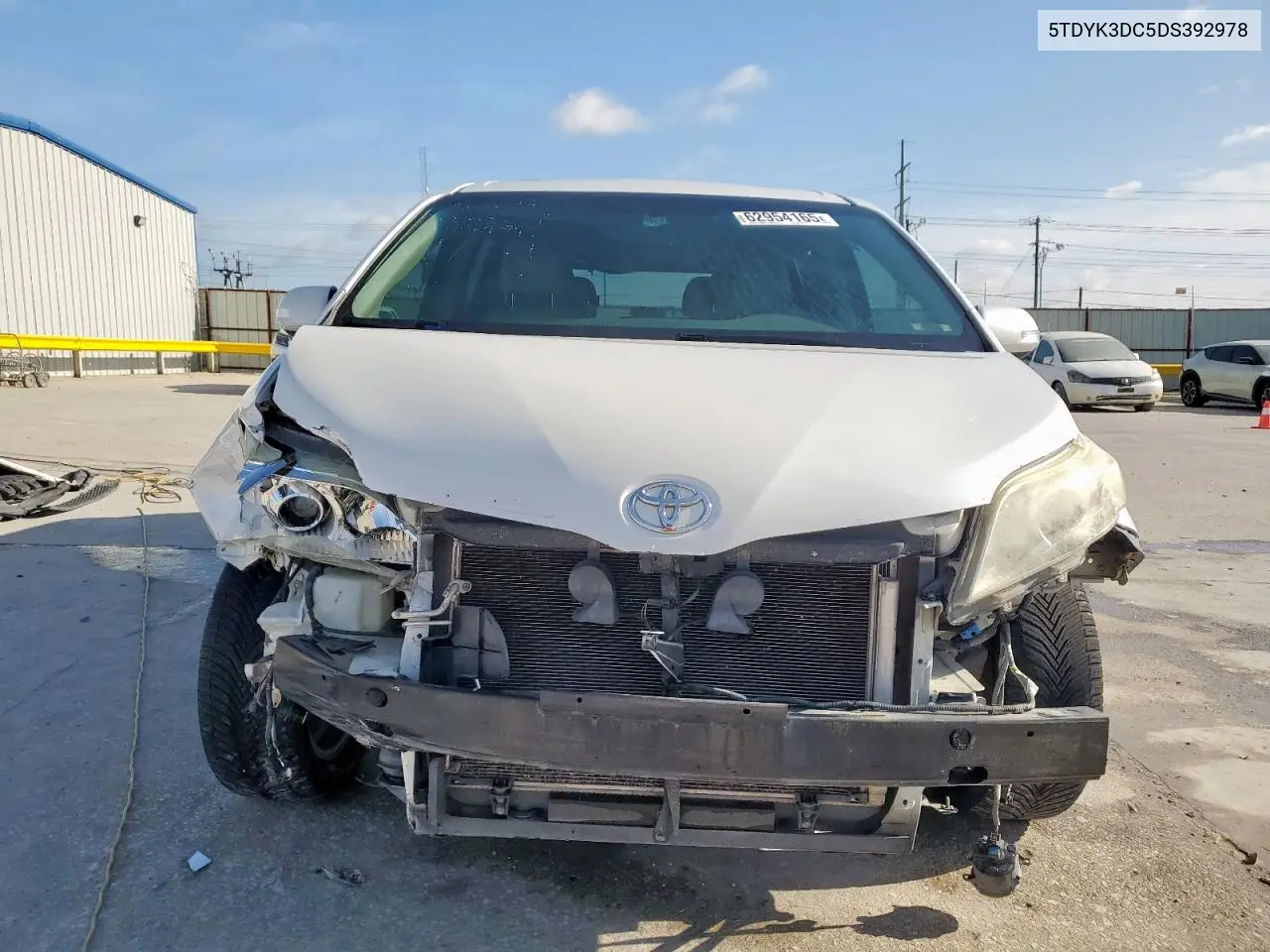 2013 Toyota Sienna Xle VIN: 5TDYK3DC5DS392978 Lot: 62954165