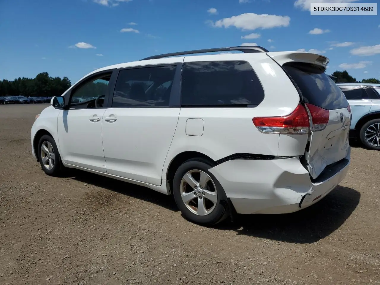 2013 Toyota Sienna Le VIN: 5TDKK3DC7DS314689 Lot: 62989595