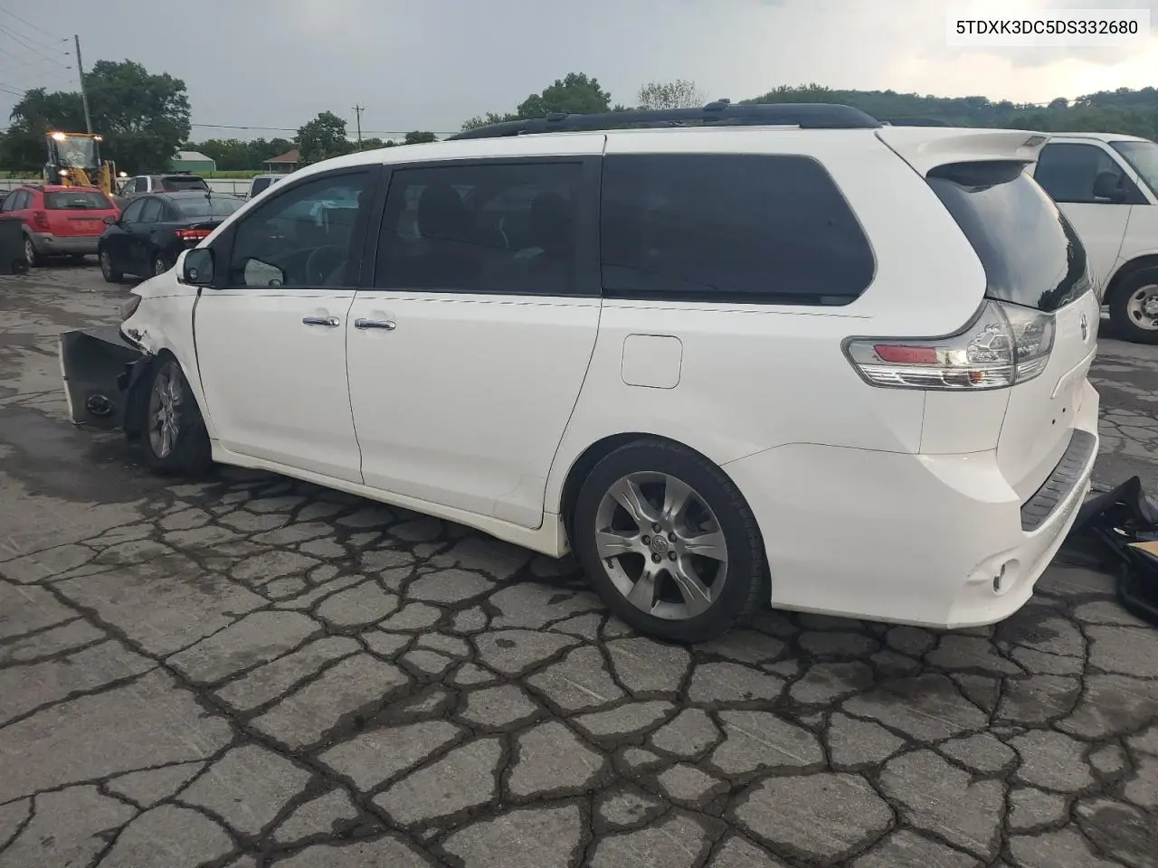 2013 Toyota Sienna Sport VIN: 5TDXK3DC5DS332680 Lot: 62996265