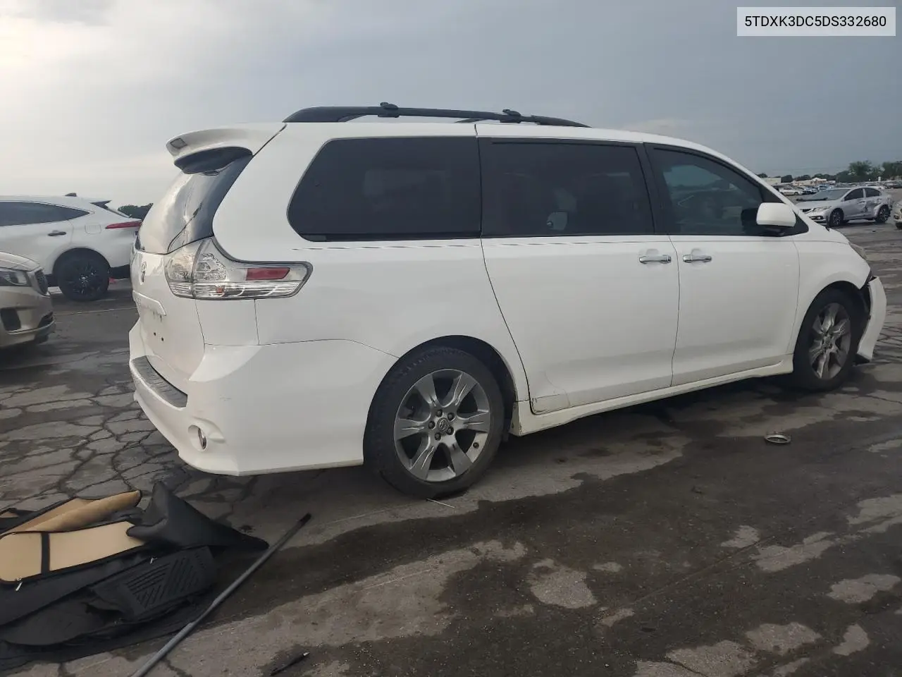 2013 Toyota Sienna Sport VIN: 5TDXK3DC5DS332680 Lot: 62996265