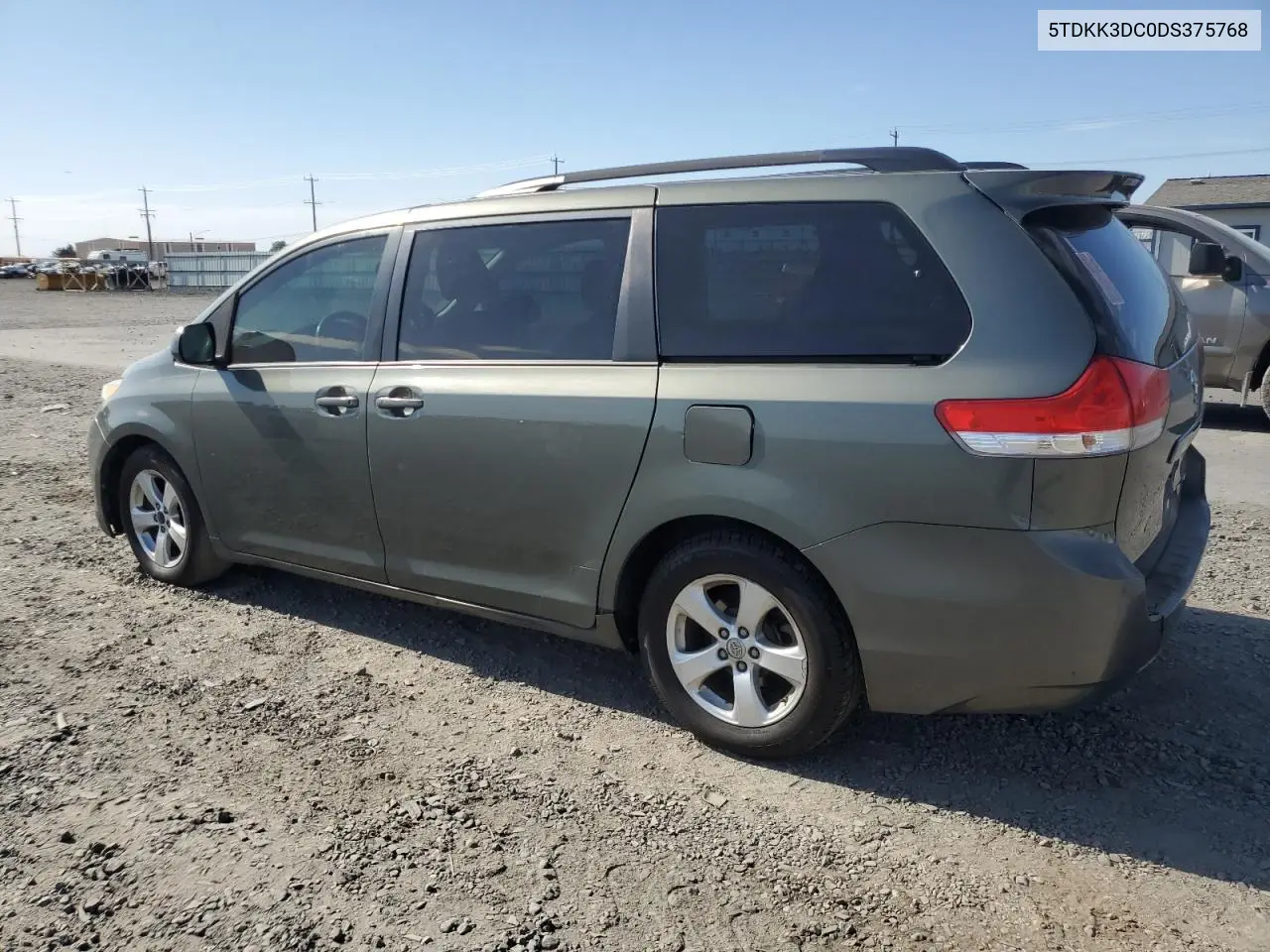 2013 Toyota Sienna Le VIN: 5TDKK3DC0DS375768 Lot: 63423915