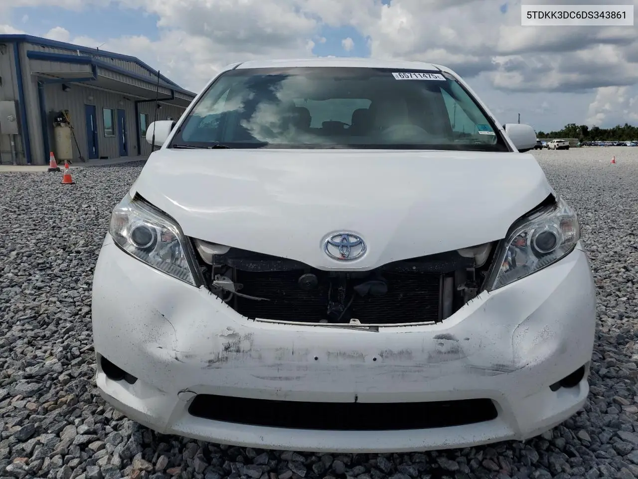 2013 Toyota Sienna Le VIN: 5TDKK3DC6DS343861 Lot: 65711475