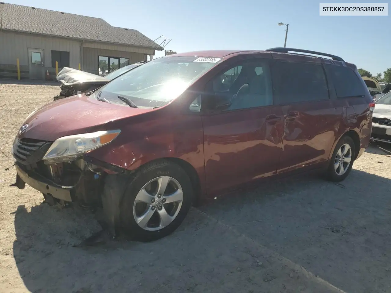2013 Toyota Sienna Le VIN: 5TDKK3DC2DS380857 Lot: 65932385