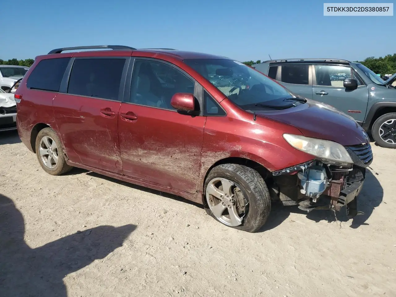 2013 Toyota Sienna Le VIN: 5TDKK3DC2DS380857 Lot: 65932385