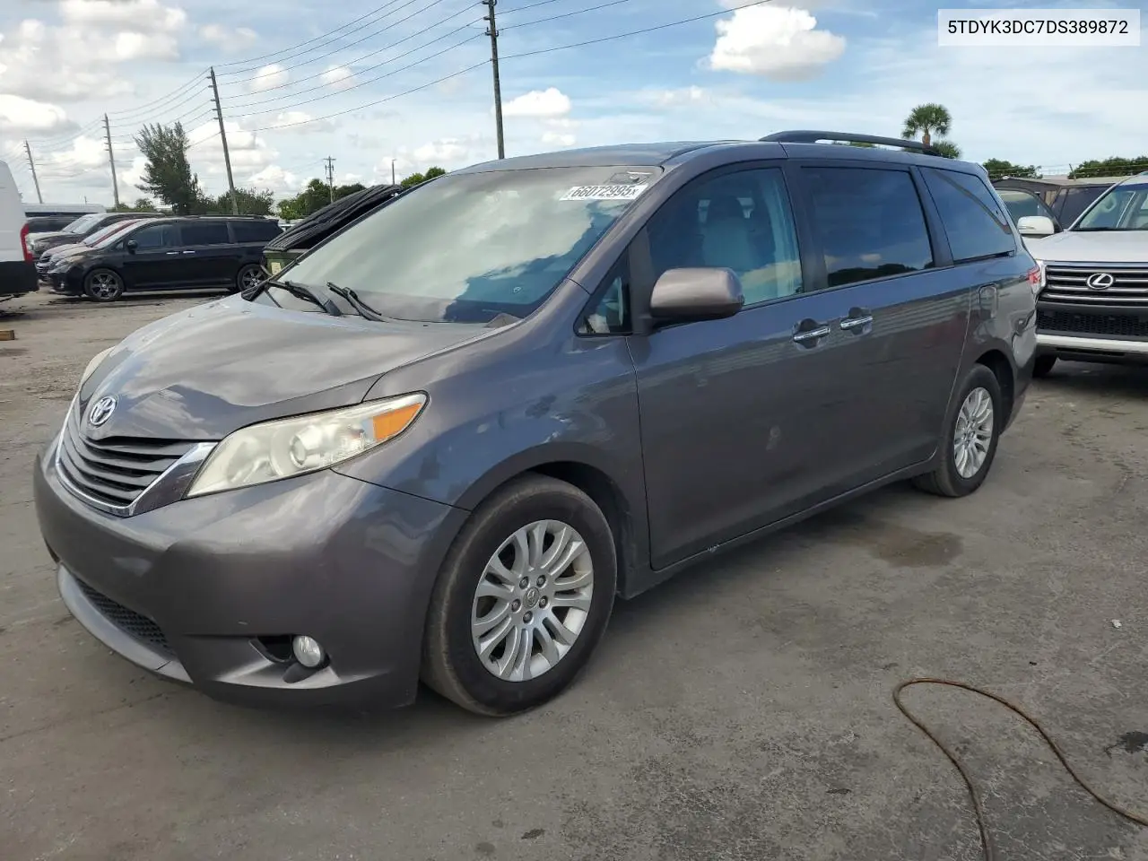 2013 Toyota Sienna Xle VIN: 5TDYK3DC7DS389872 Lot: 66072995