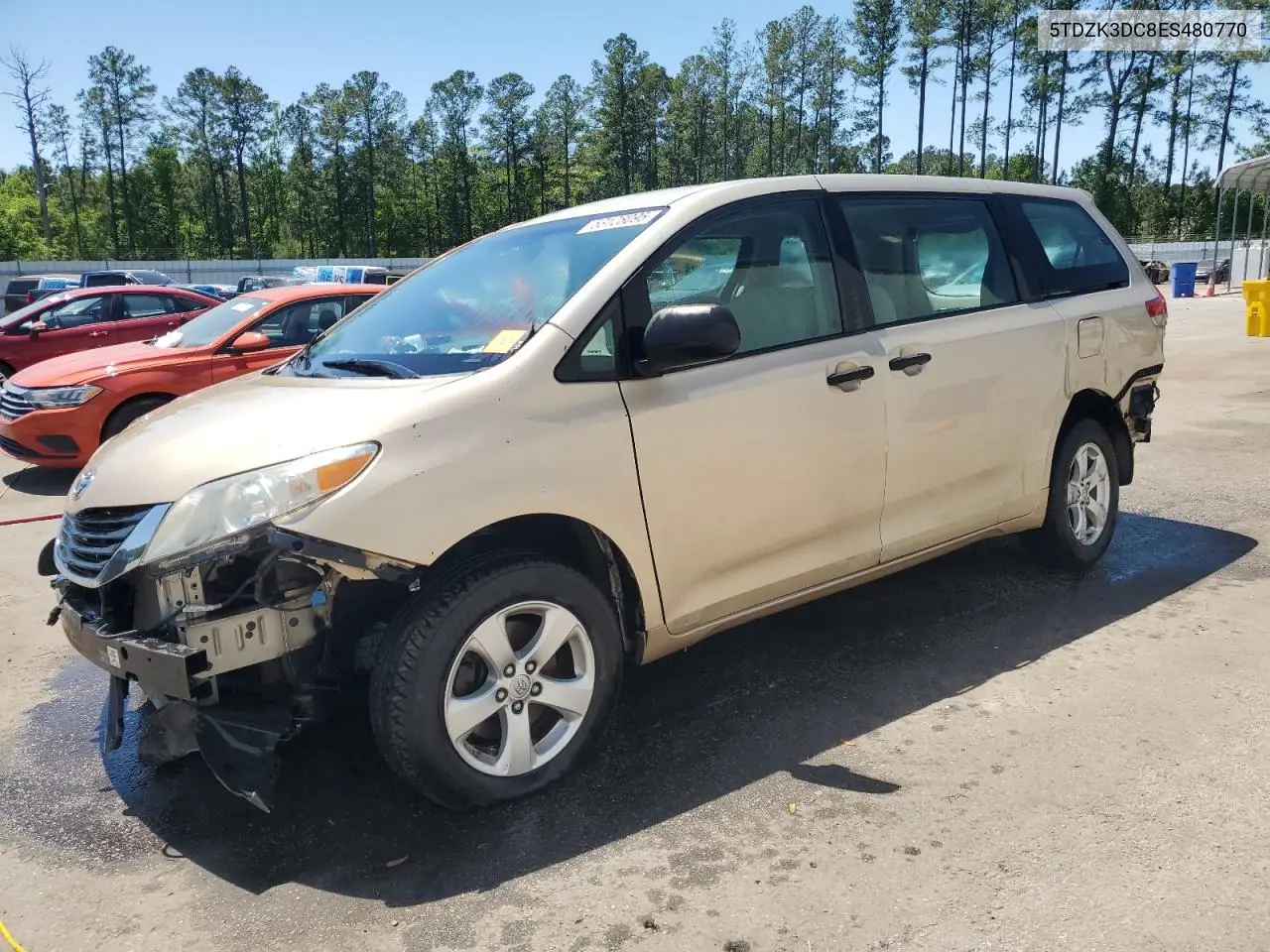 2014 Toyota Sienna VIN: 5TDZK3DC8ES480770 Lot: 53128095