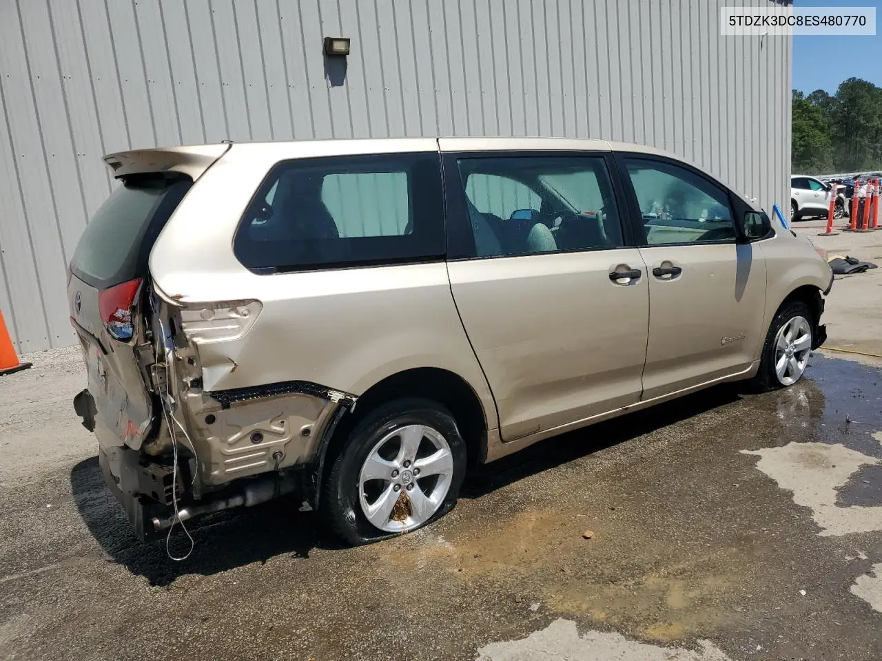 2014 Toyota Sienna VIN: 5TDZK3DC8ES480770 Lot: 53128095