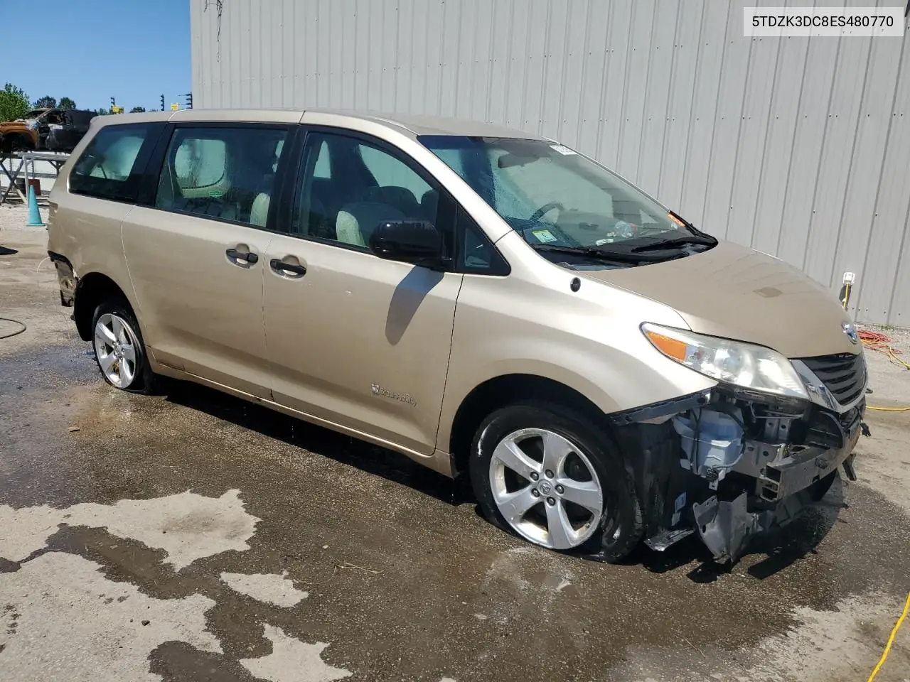 2014 Toyota Sienna VIN: 5TDZK3DC8ES480770 Lot: 53128095