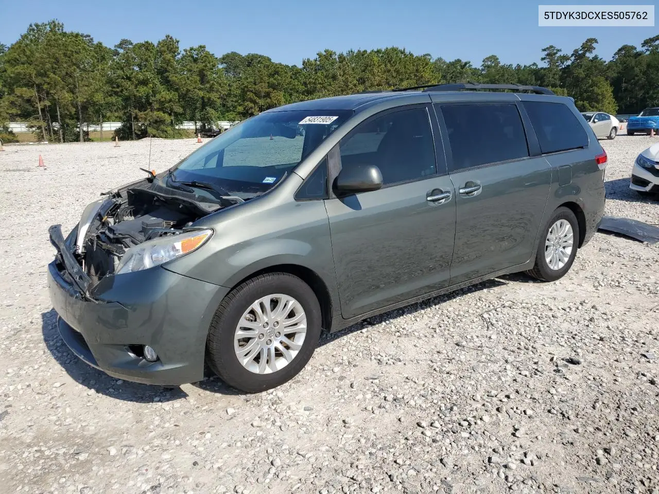 2014 Toyota Sienna Xle VIN: 5TDYK3DCXES505762 Lot: 54831905