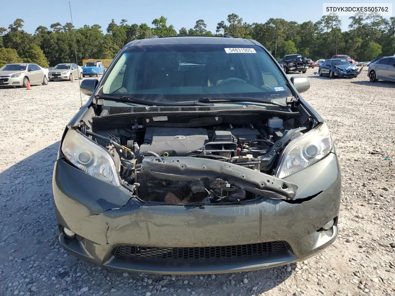 2014 Toyota Sienna Xle VIN: 5TDYK3DCXES505762 Lot: 54831905