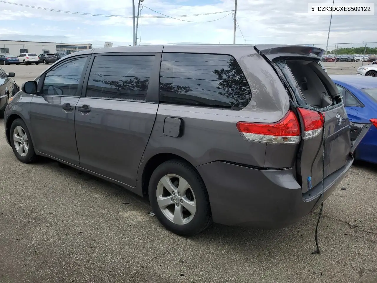 2014 Toyota Sienna VIN: 5TDZK3DCXES509122 Lot: 55951185
