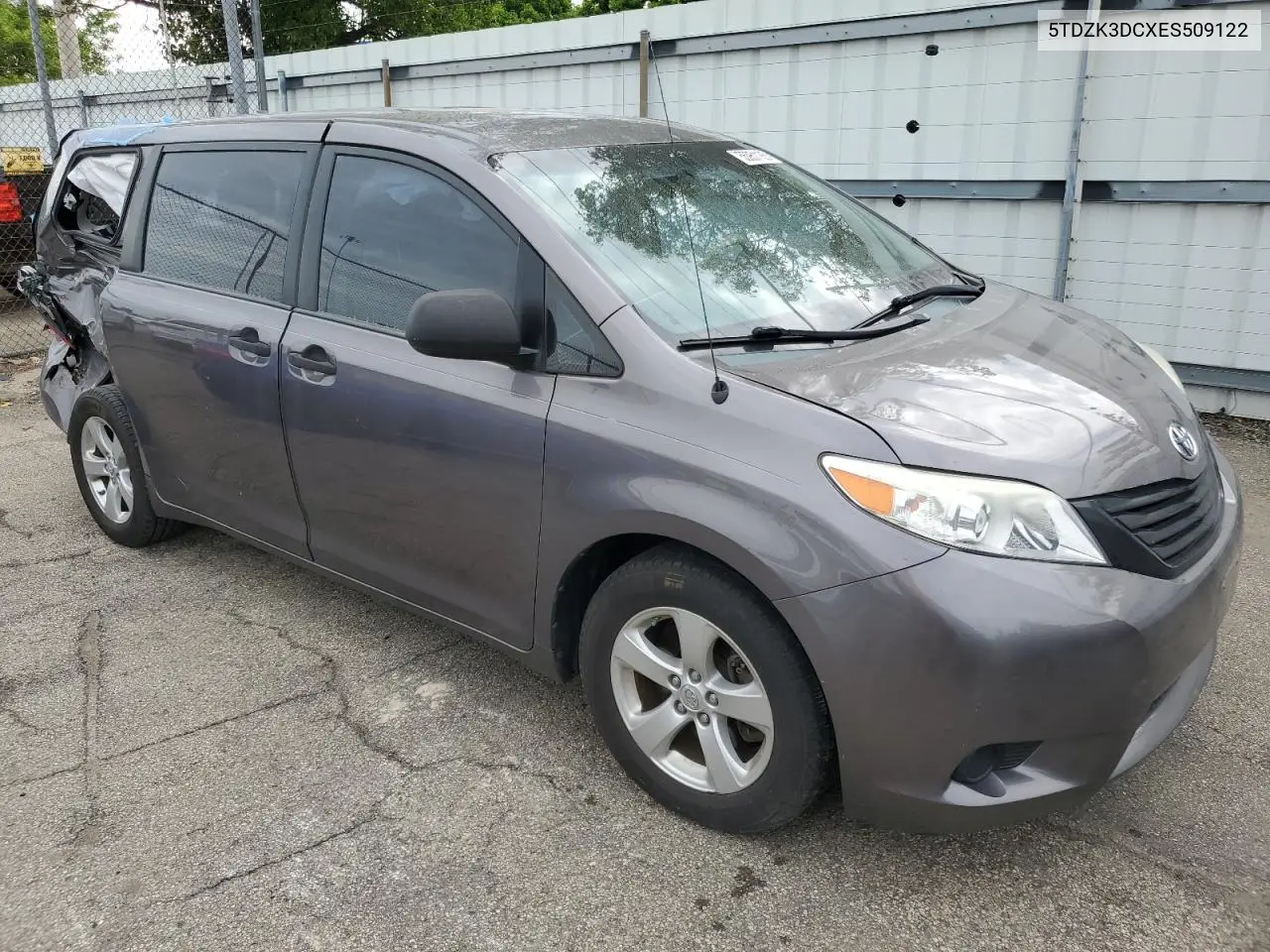 2014 Toyota Sienna VIN: 5TDZK3DCXES509122 Lot: 55951185