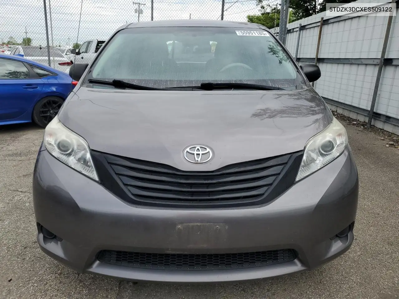 2014 Toyota Sienna VIN: 5TDZK3DCXES509122 Lot: 55951185