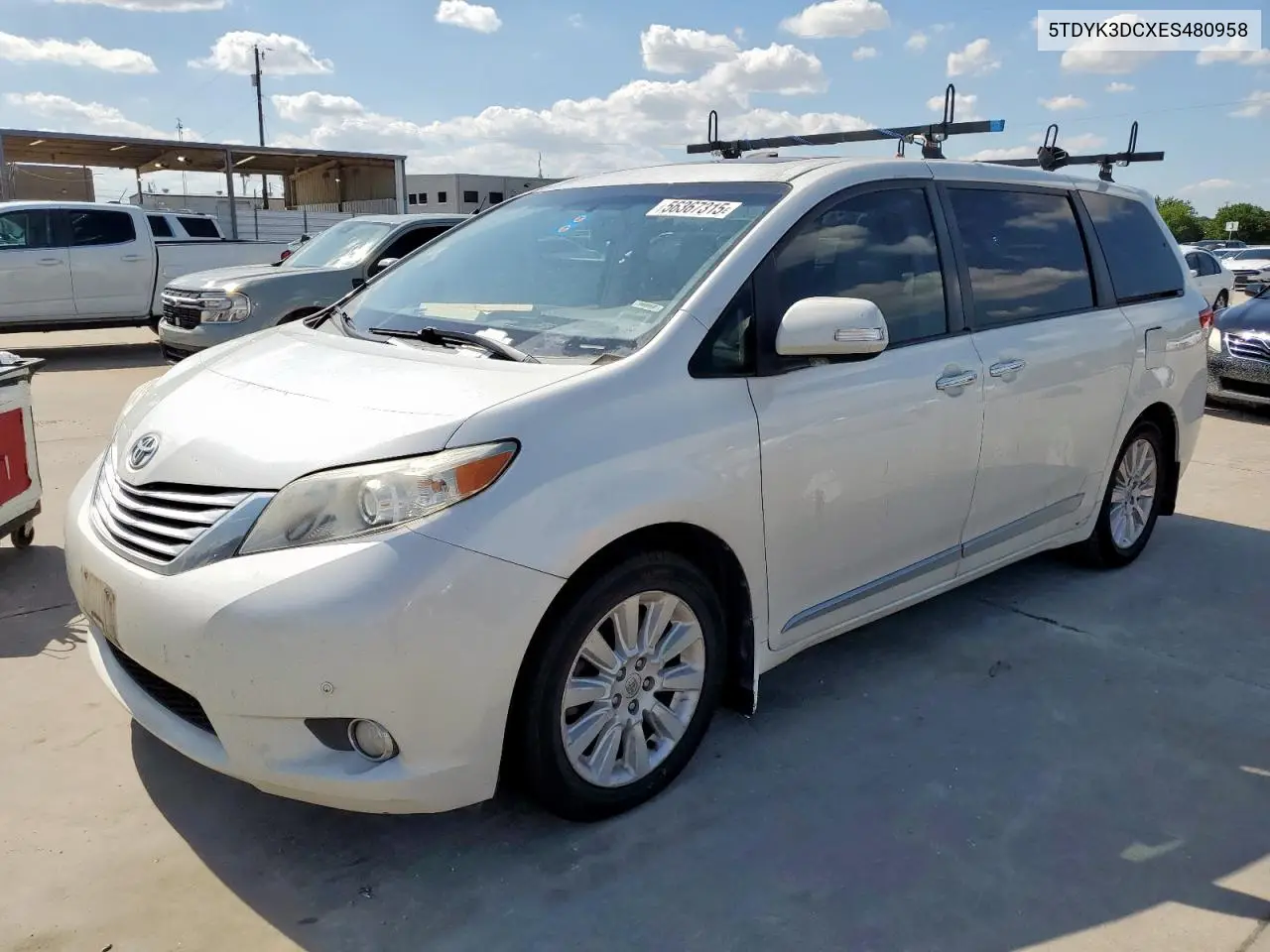2014 Toyota Sienna Xle VIN: 5TDYK3DCXES480958 Lot: 56367315