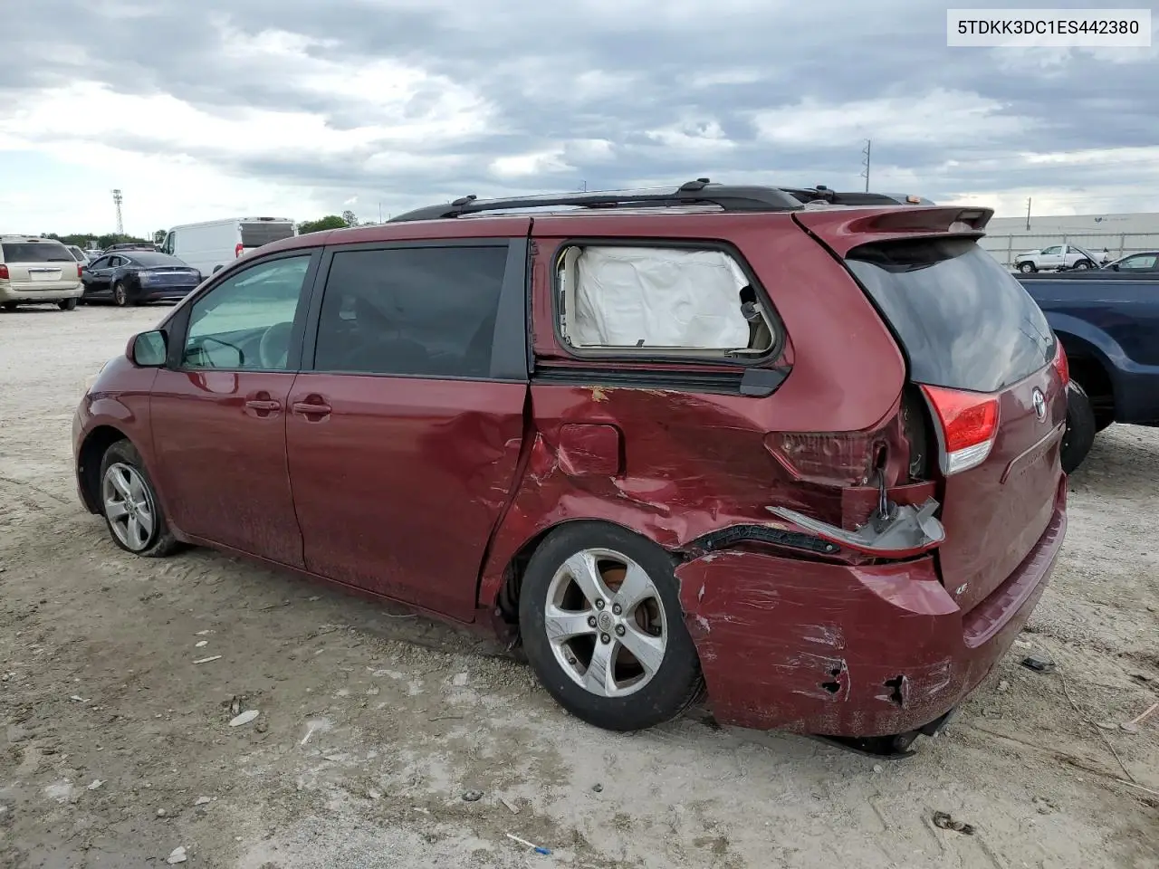 2014 Toyota Sienna Le VIN: 5TDKK3DC1ES442380 Lot: 56600345