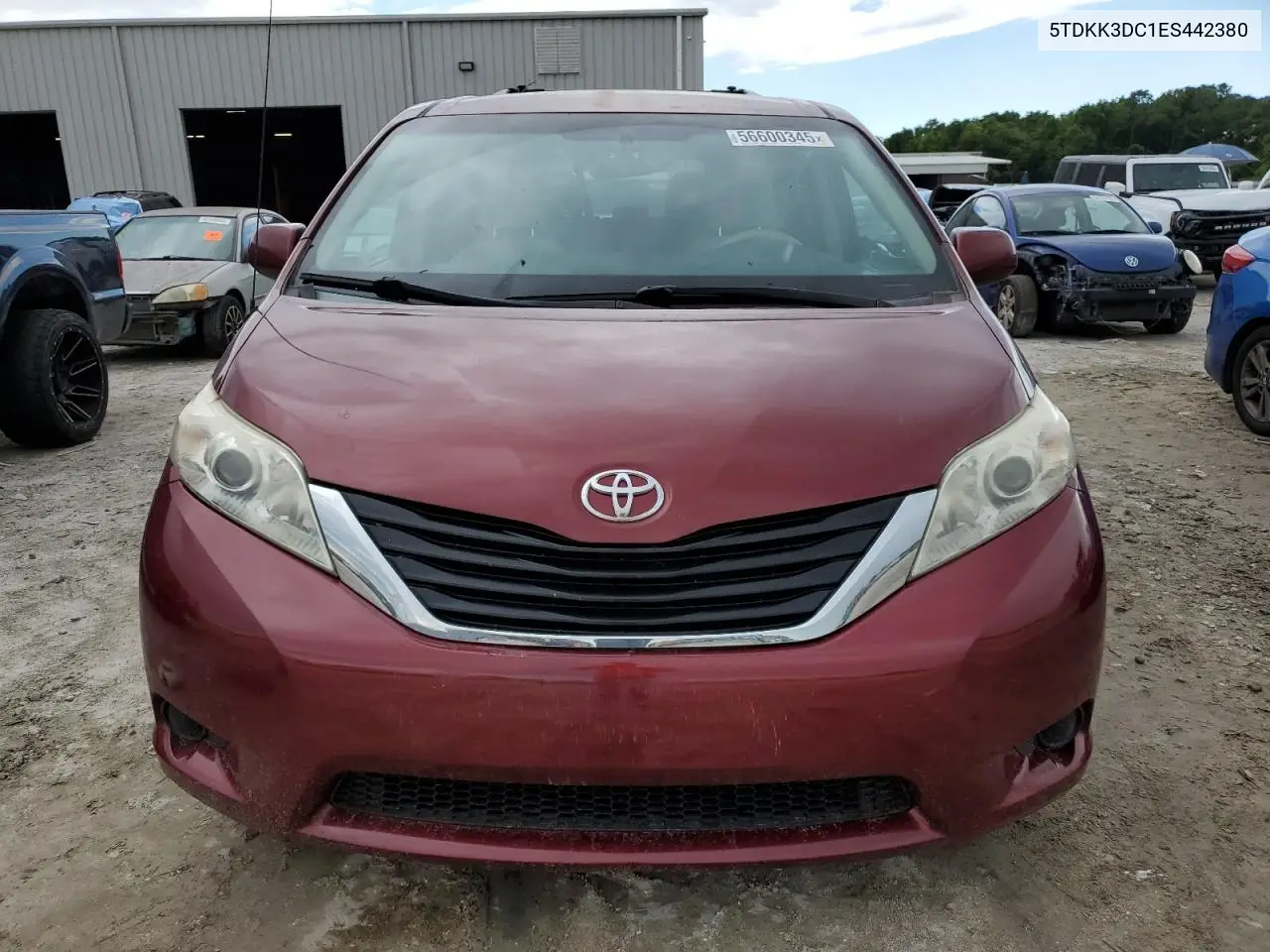 2014 Toyota Sienna Le VIN: 5TDKK3DC1ES442380 Lot: 56600345