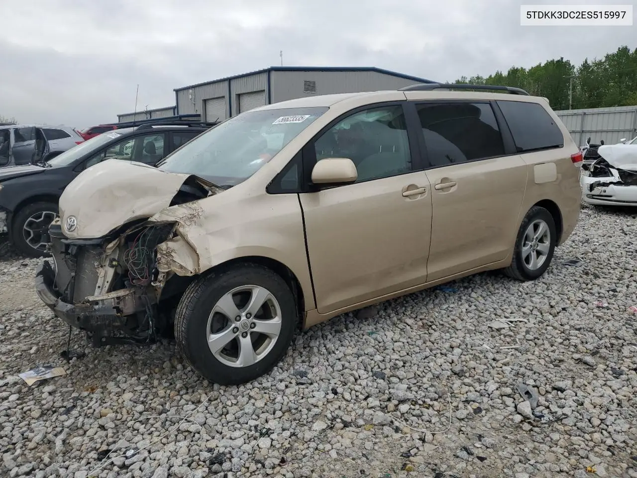 2014 Toyota Sienna Le VIN: 5TDKK3DC2ES515997 Lot: 56623335