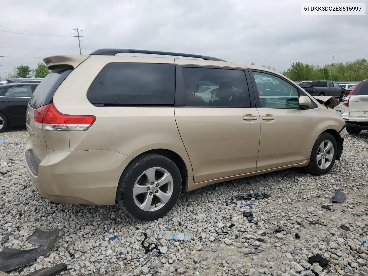 2014 Toyota Sienna Le VIN: 5TDKK3DC2ES515997 Lot: 56623335