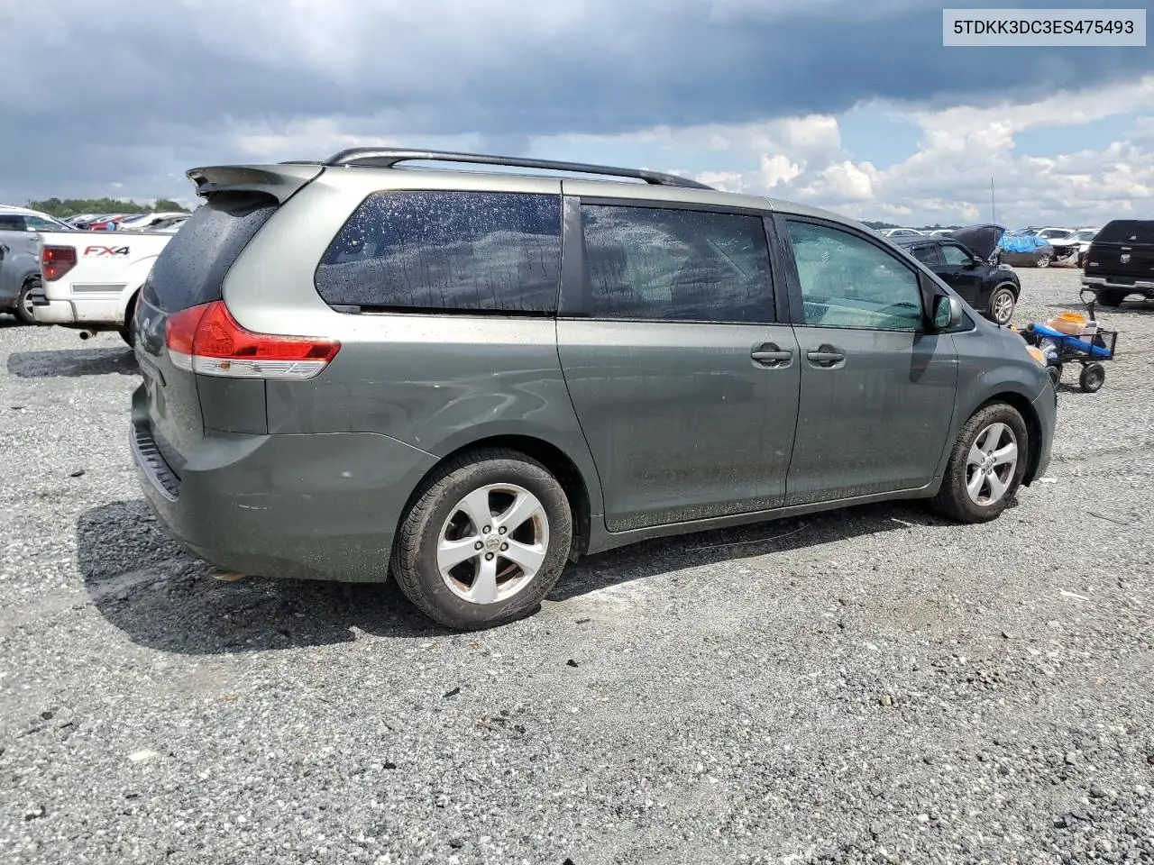 2014 Toyota Sienna Le VIN: 5TDKK3DC3ES475493 Lot: 56949585
