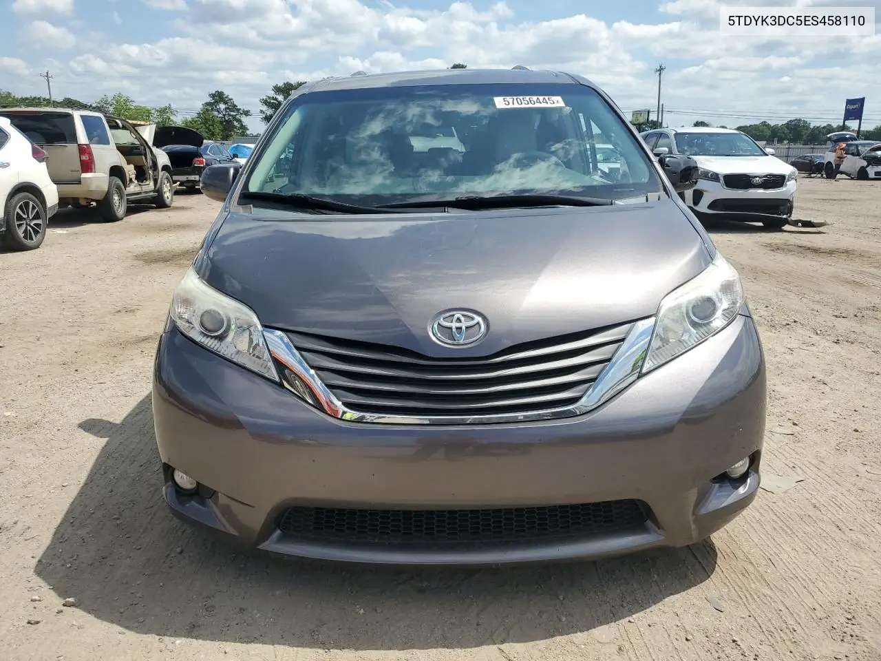 2014 Toyota Sienna Xle VIN: 5TDYK3DC5ES458110 Lot: 57056445