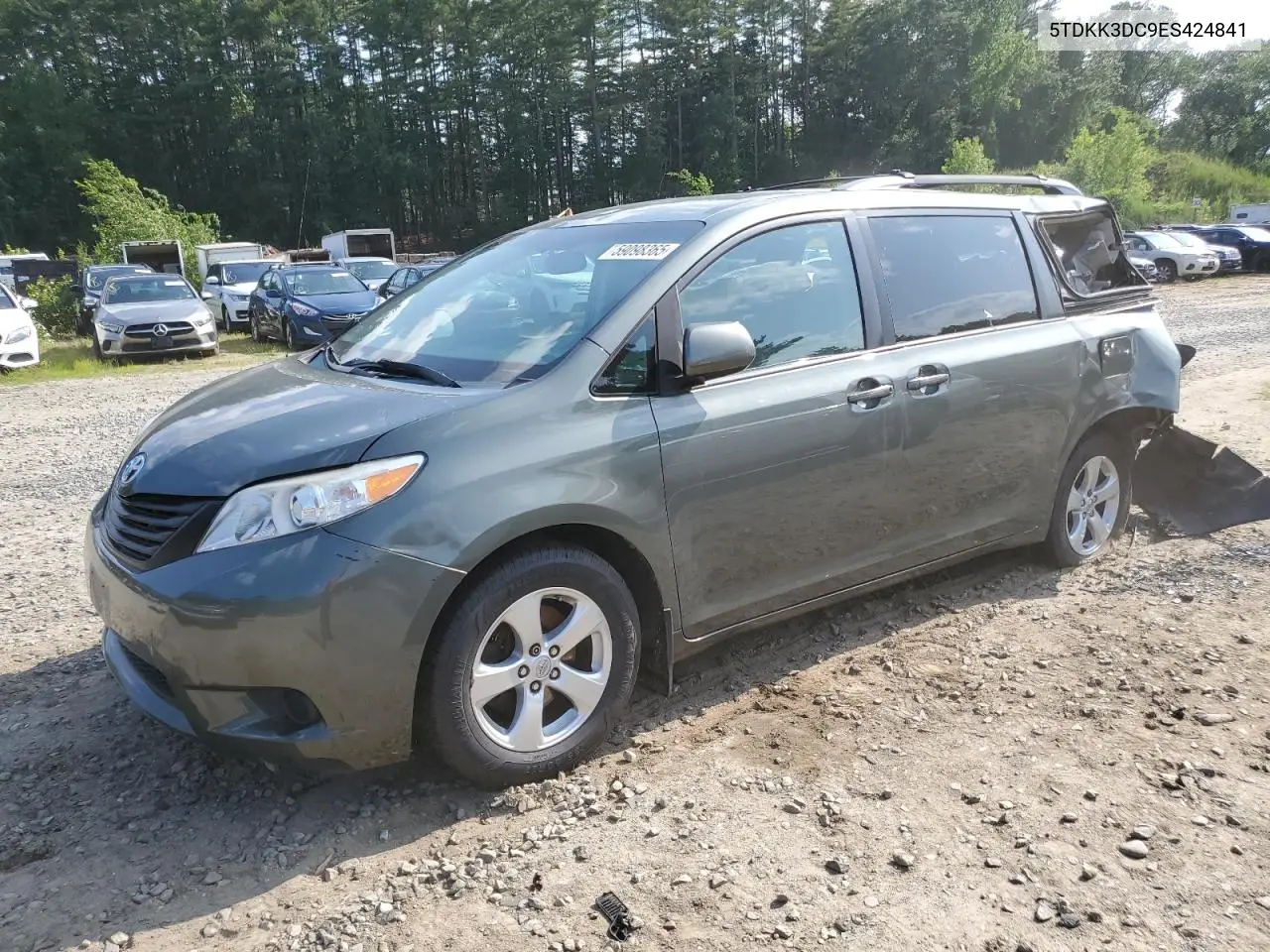 2014 Toyota Sienna Le VIN: 5TDKK3DC9ES424841 Lot: 59098365