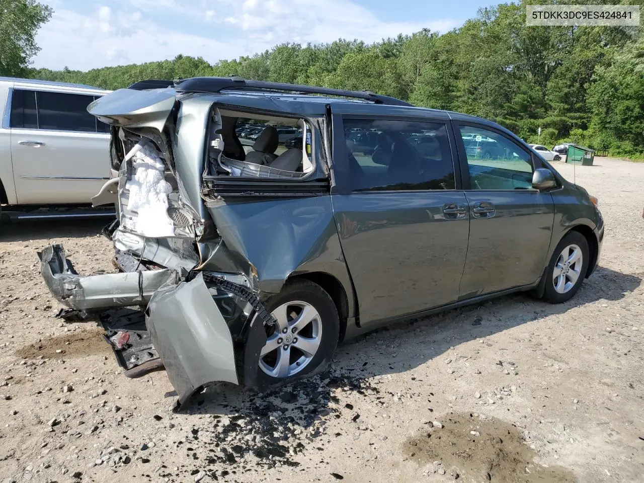 2014 Toyota Sienna Le VIN: 5TDKK3DC9ES424841 Lot: 59098365