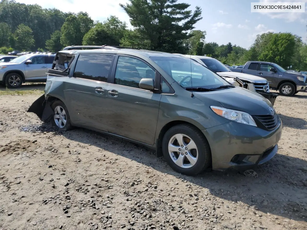 2014 Toyota Sienna Le VIN: 5TDKK3DC9ES424841 Lot: 59098365