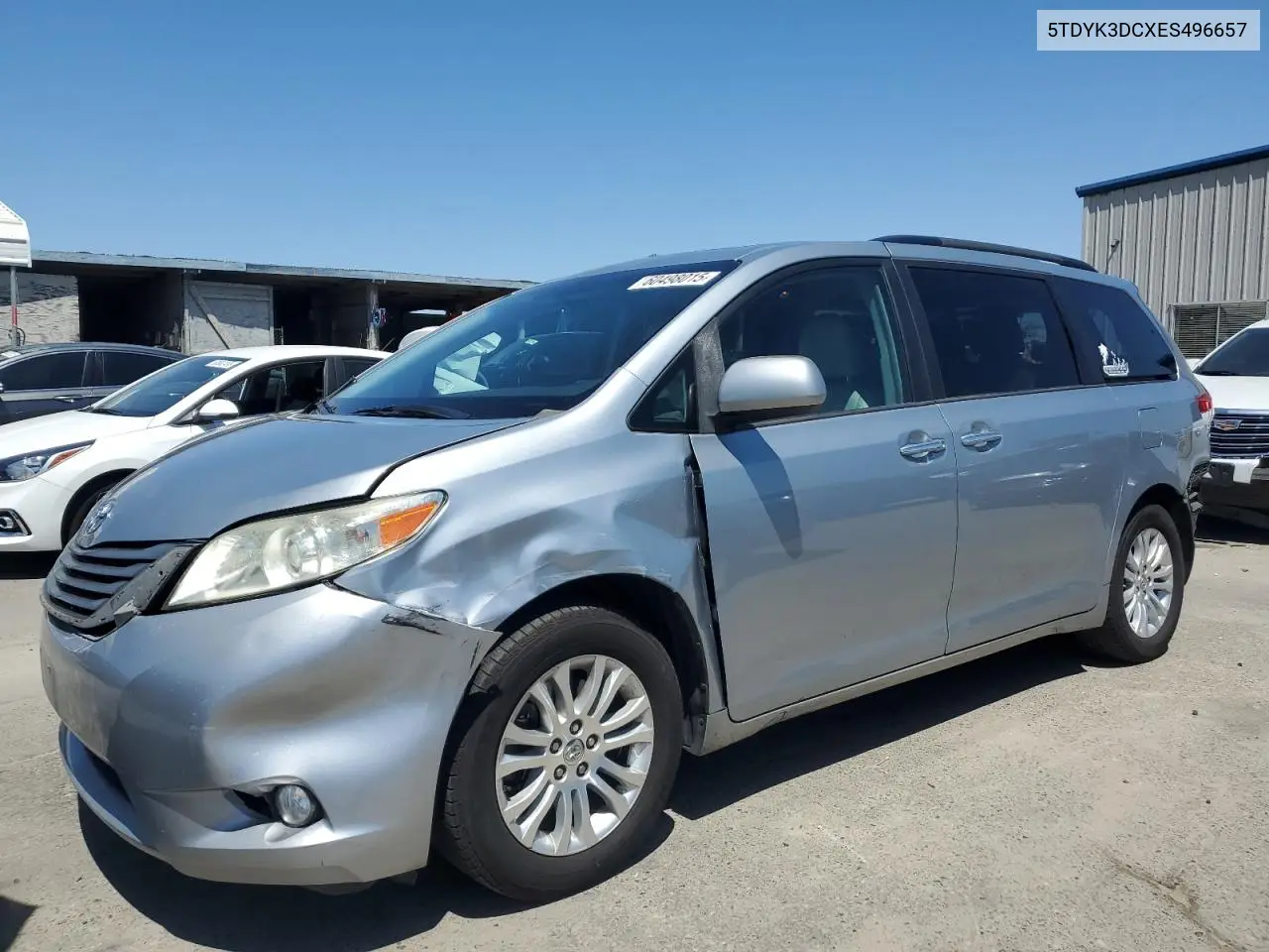 2014 Toyota Sienna Xle VIN: 5TDYK3DCXES496657 Lot: 60498015