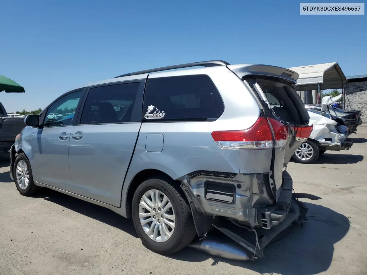 2014 Toyota Sienna Xle VIN: 5TDYK3DCXES496657 Lot: 60498015