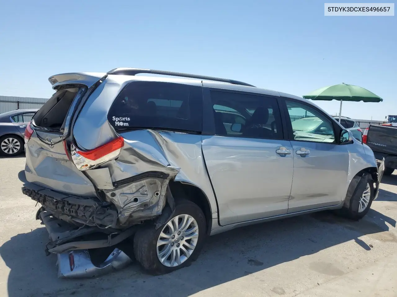 2014 Toyota Sienna Xle VIN: 5TDYK3DCXES496657 Lot: 60498015