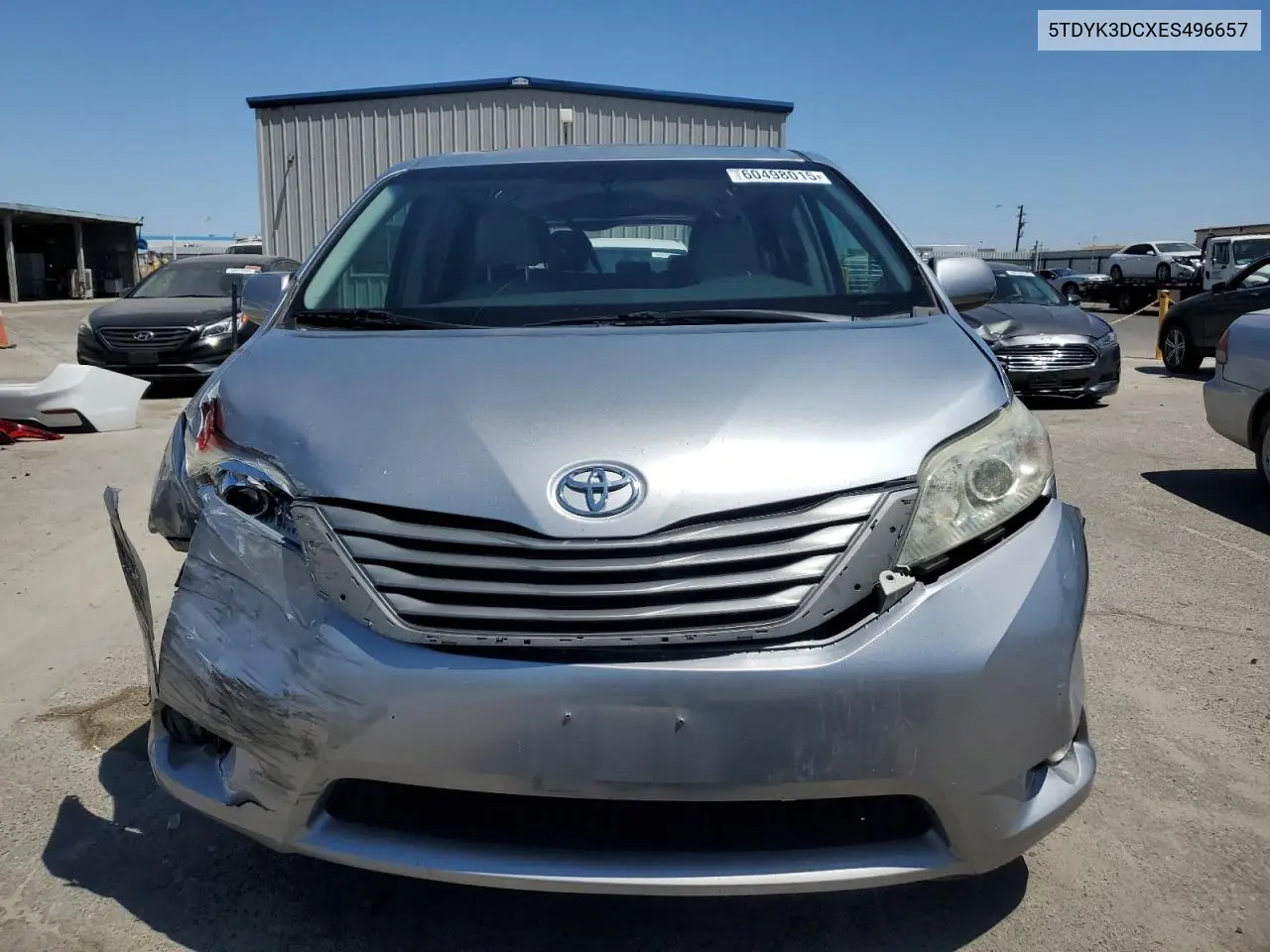 2014 Toyota Sienna Xle VIN: 5TDYK3DCXES496657 Lot: 60498015