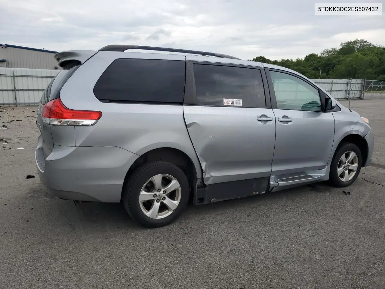 2014 Toyota Sienna Le VIN: 5TDKK3DC2ES507432 Lot: 62598565