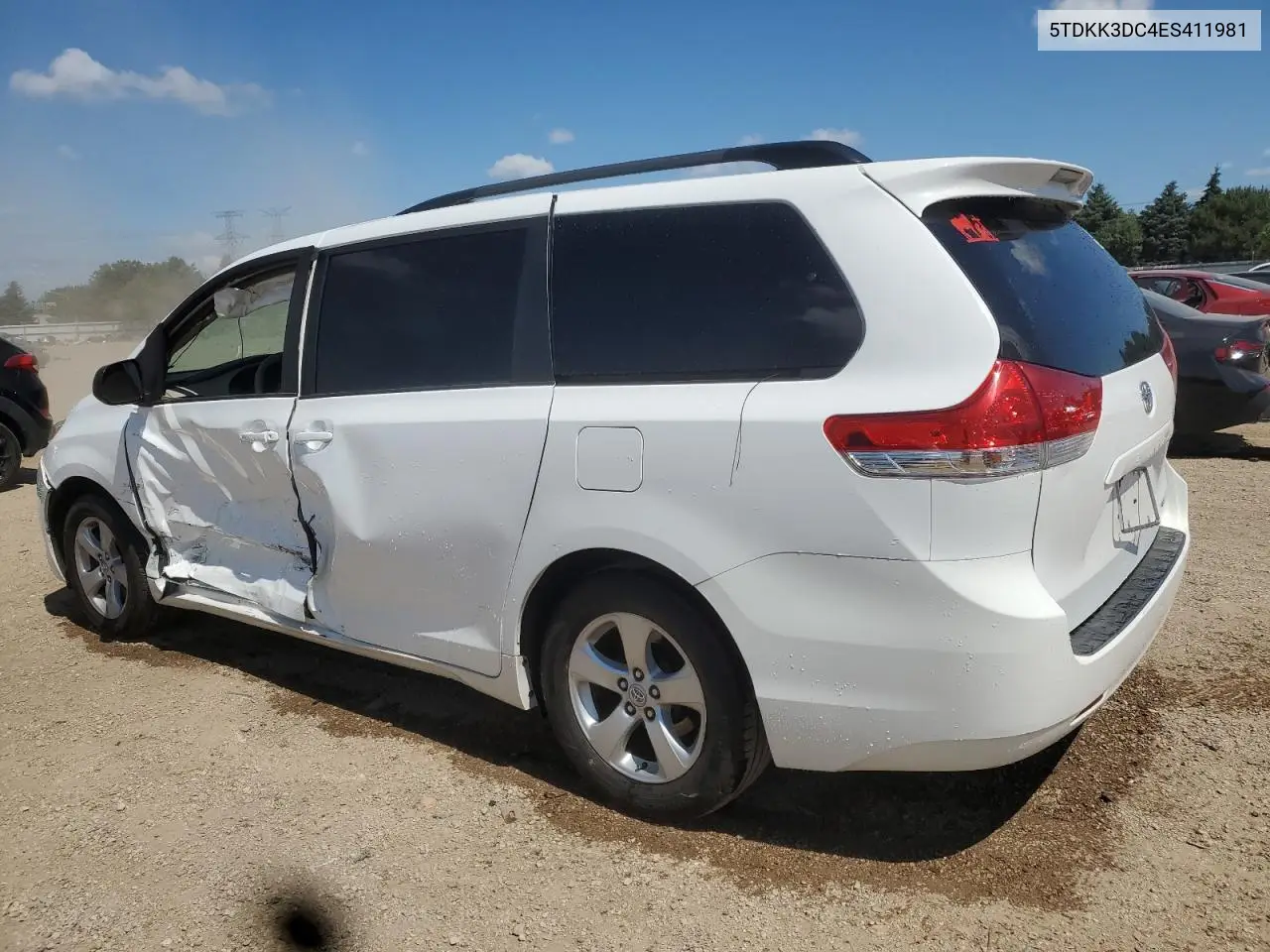 2014 Toyota Sienna Le VIN: 5TDKK3DC4ES411981 Lot: 63111835