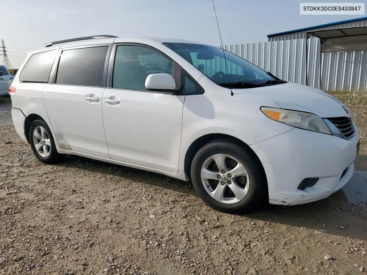 2014 Toyota Sienna Le VIN: 5TDKK3DC0ES433847 Lot: 63260025