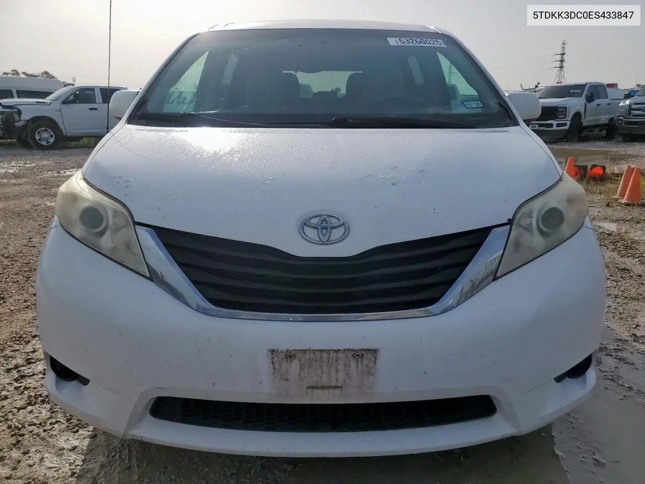 2014 Toyota Sienna Le VIN: 5TDKK3DC0ES433847 Lot: 63260025
