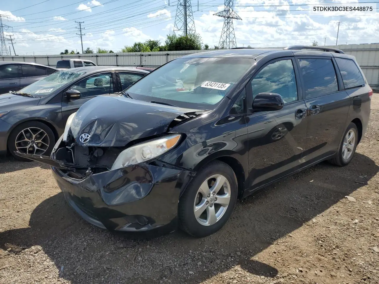 2014 Toyota Sienna Le VIN: 5TDKK3DC3ES448875 Lot: 63431135