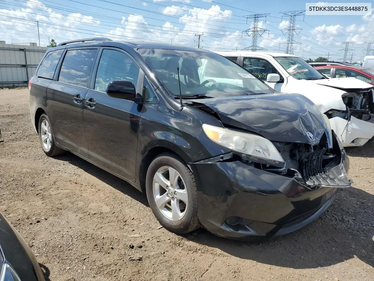 2014 Toyota Sienna Le VIN: 5TDKK3DC3ES448875 Lot: 63431135