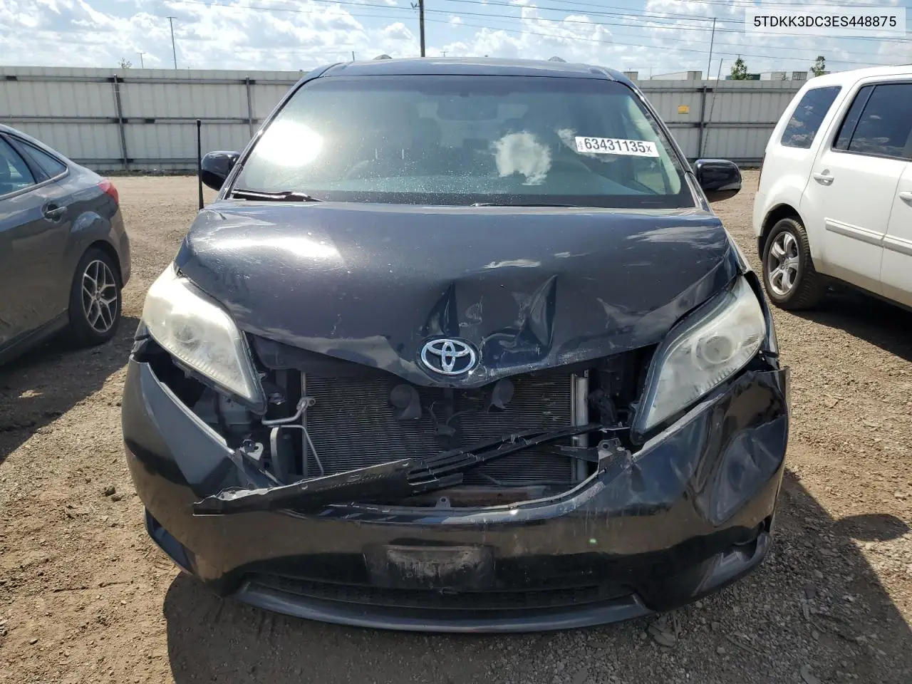 2014 Toyota Sienna Le VIN: 5TDKK3DC3ES448875 Lot: 63431135