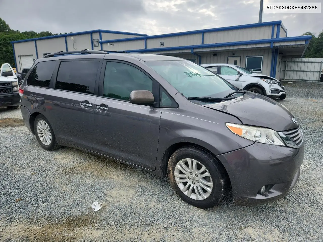 2014 Toyota Sienna Xle VIN: 5TDYK3DCXES482385 Lot: 64924005