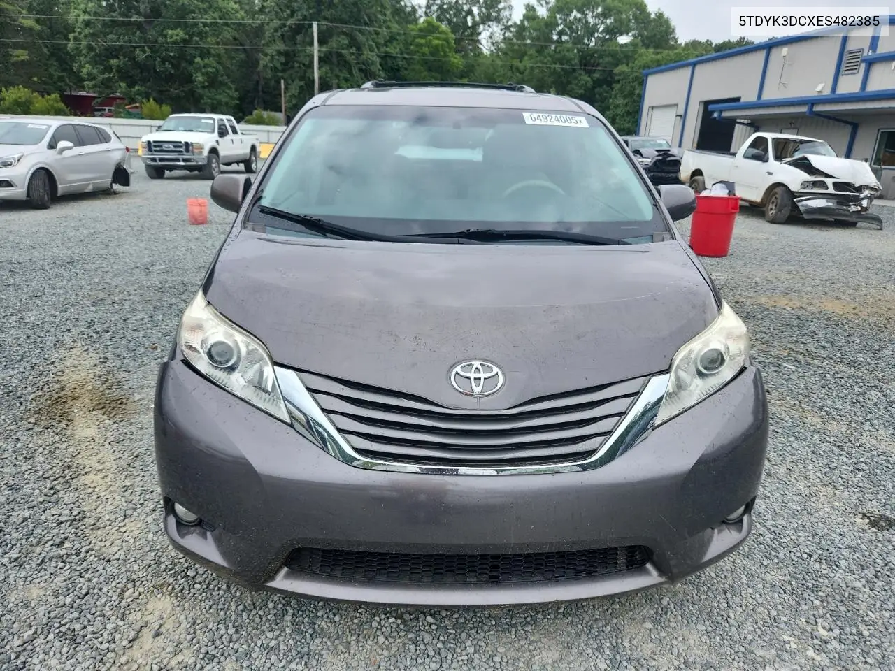 2014 Toyota Sienna Xle VIN: 5TDYK3DCXES482385 Lot: 64924005