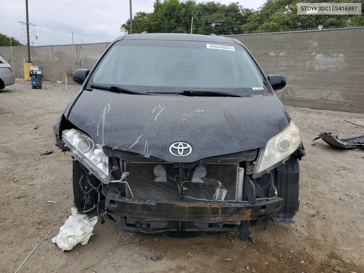 2014 Toyota Sienna Xle VIN: 5TDYK3DC1ES416887 Lot: 65646055