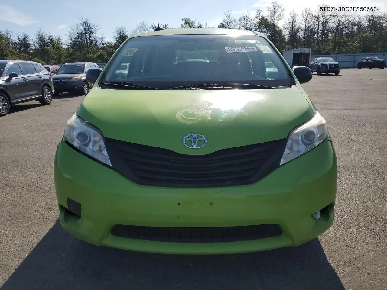 2014 Toyota Sienna VIN: 5TDZK3DC2ES506604 Lot: 65727965