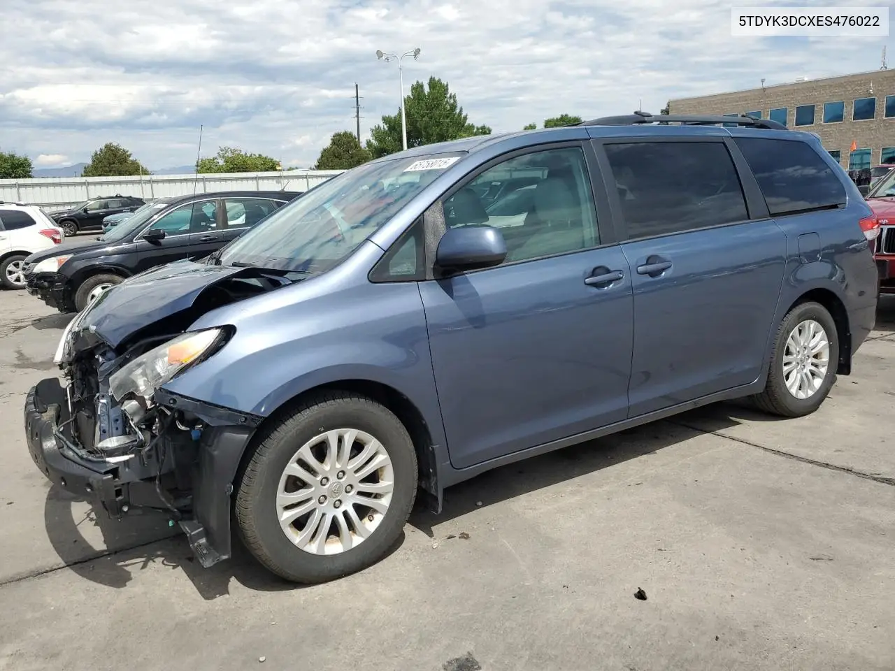 2014 Toyota Sienna Xle VIN: 5TDYK3DCXES476022 Lot: 65758015