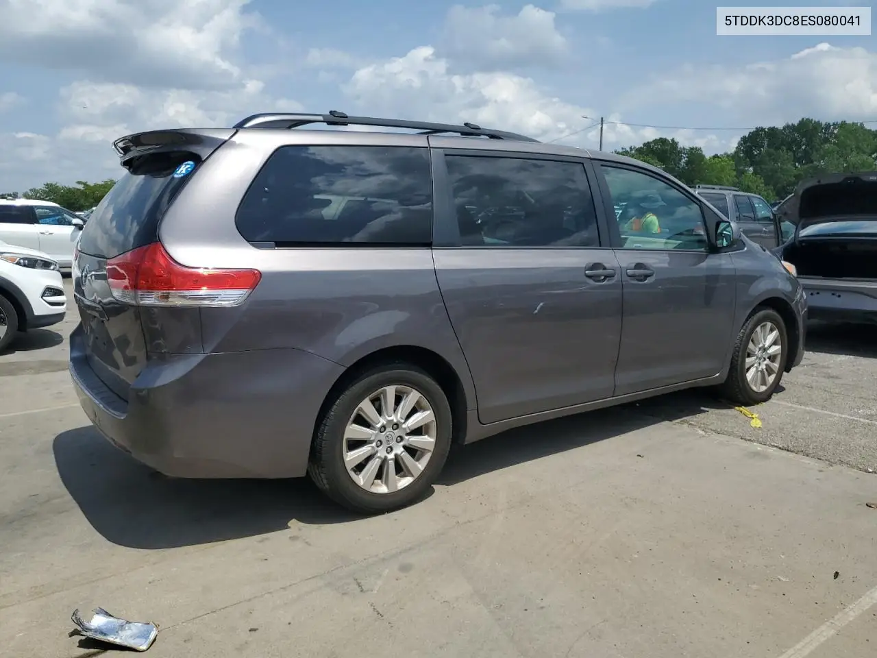 2014 Toyota Sienna Xle VIN: 5TDDK3DC8ES080041 Lot: 65880045