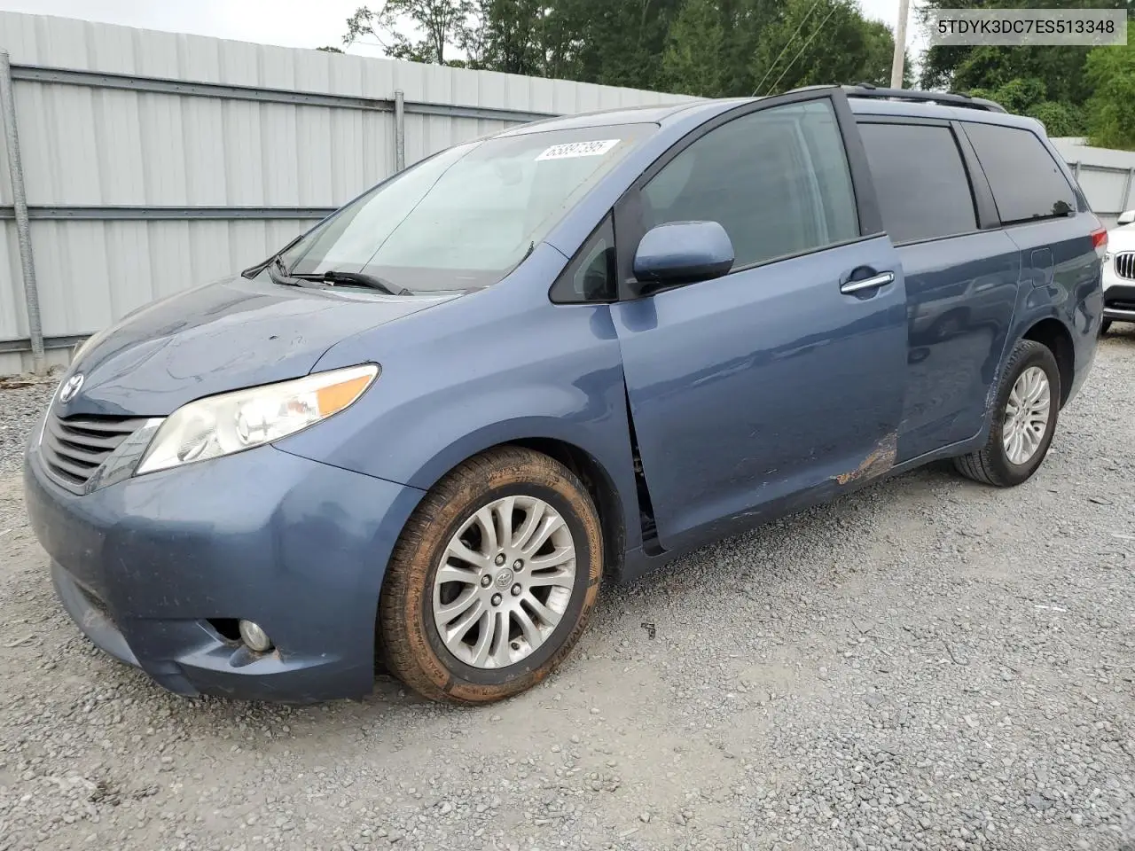 2014 Toyota Sienna Xle VIN: 5TDYK3DC7ES513348 Lot: 65897395