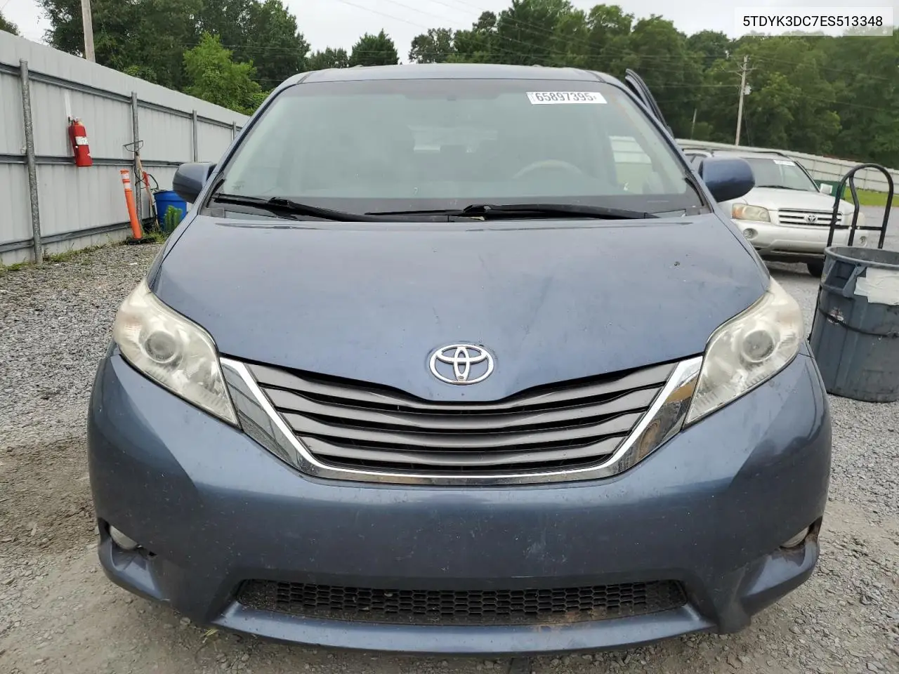 2014 Toyota Sienna Xle VIN: 5TDYK3DC7ES513348 Lot: 65897395
